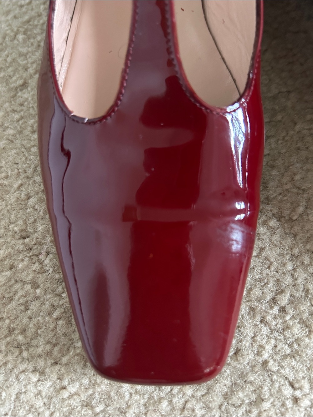 L’idea by Lori Burgundy Italian Patent Leather T-Strap Mary Jane Flats sz 8.5 - Picture 2 of 8